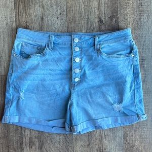 a.n.a Size 16 Light Wash High Waisted Jean Shorts